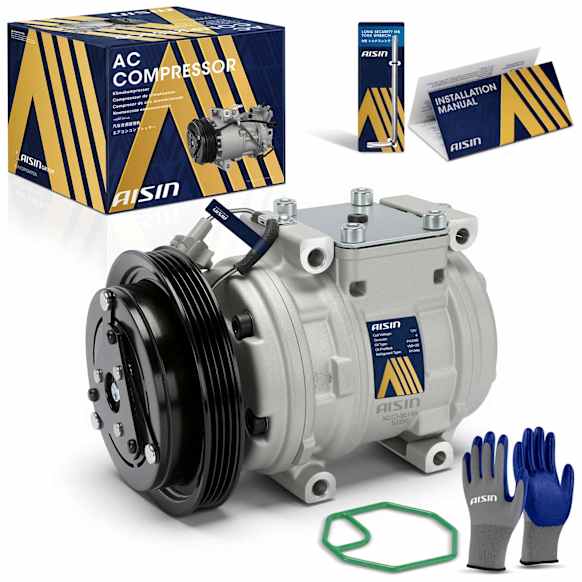 2002 Toyota Tacoma - A/C Compressor, DOHC, GAS, 4-Door, Crew Cab Pickup, 10PA15L Compressor, With Clutch and 4-Groove Pulley, With Clutch, 3.4L 6Cyl