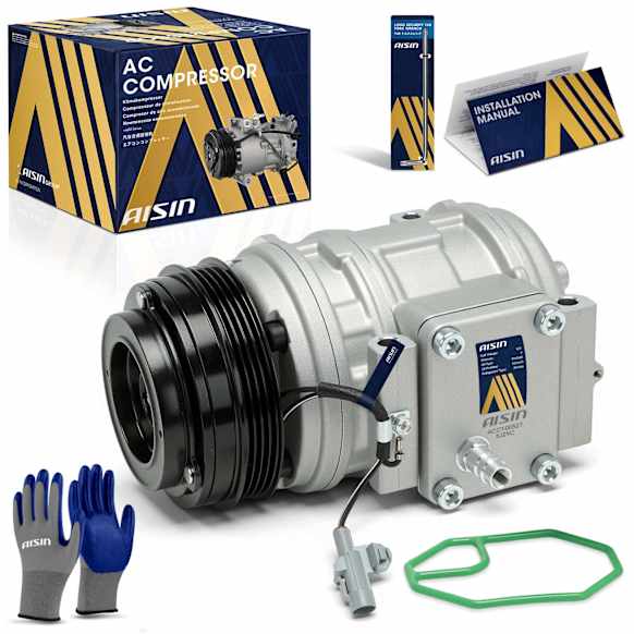 2002 Toyota Tacoma - A/C Compressor, DOHC, GAS, 2-Door, Extended Cab Pickup, With 10PA15C Compressor and Clutch, With 4-Groove Pulley, With Clutch, 2.4L 4Cyl