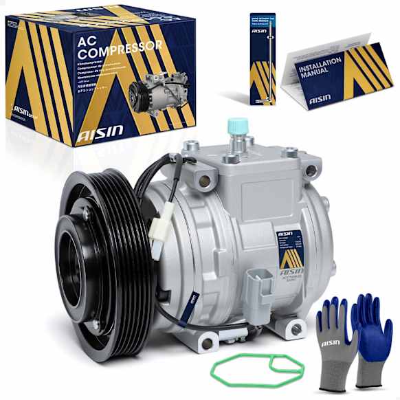 1998 Toyota Corolla - A/C Compressor, DOHC, GAS, 4-Door, Sedan, With 10PA15C Compressor and Clutch, With 6-Groove Pulley, With Clutch, 1.8L 4Cyl