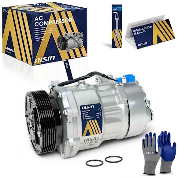 1994 Volkswagen Corrado - A/C Compressor, SOHC, GAS, 2-Door, Coupe, With 4-5/8 in. Diameter Pulley, With SD7V16 Compressor, With 7 Groove Pulley, With Clutch, 2.8L 6Cyl