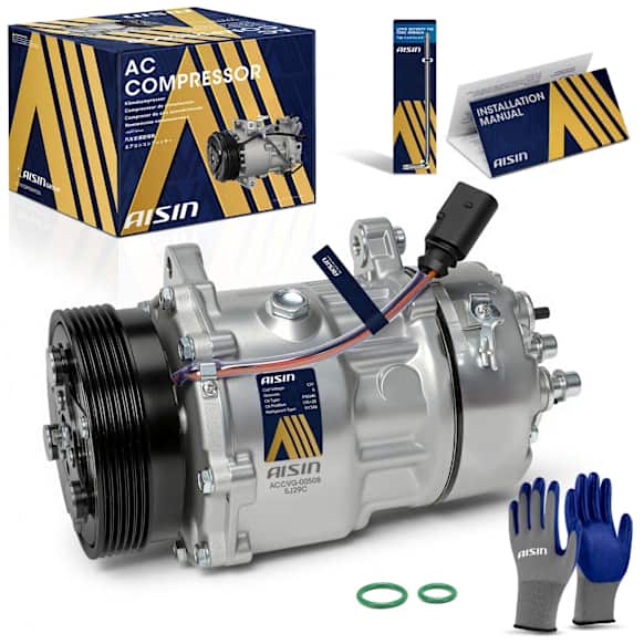 2003 Volkswagen Golf - A/C Compressor, SOHC, GAS, 2-Door, Hatchback, With SD7V16 Compressor, With Clutch, 2.0L 4Cyl