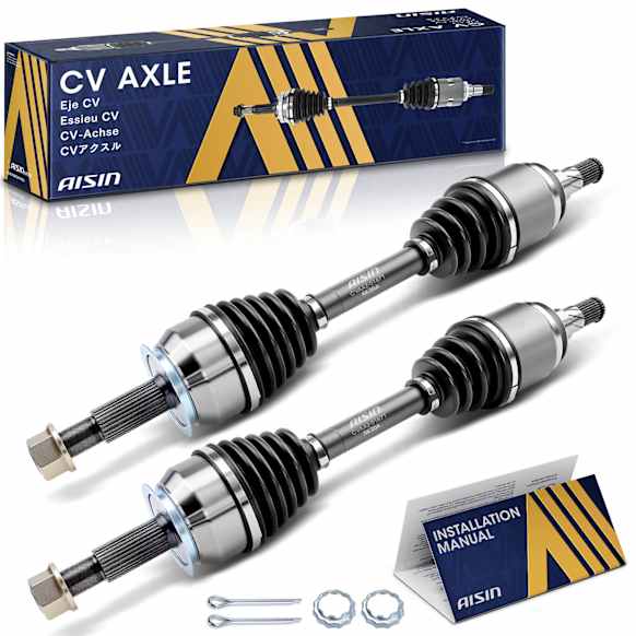 CVAAZ-01672 Front, Driver and Passenger Side Axle Assembly - Set of 2 4WD