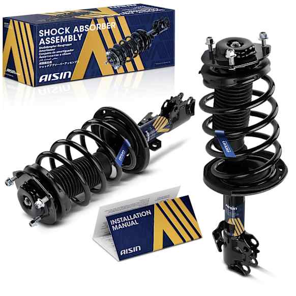 SAKT-01211 Front, Driver and Passenger Side Shock Absorber, Sedan