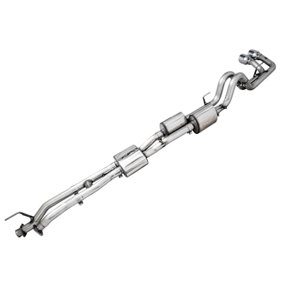 3015-32826 AWE 0FG Exhaust w/ BashGuard for 3rd Gen Tacoma - Dual Chrome Tips