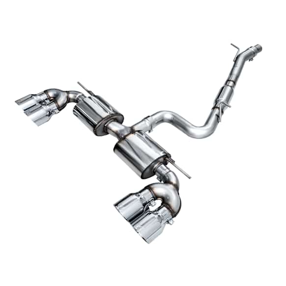 3015-42658 AWE Touring Edition Exhaust for Volkswagen MK8 Golf R - Chrome Silver Tips