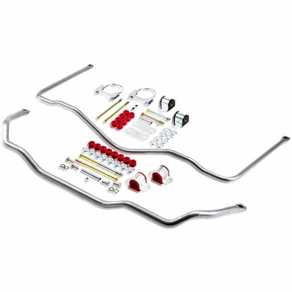 1985 Nissan 720 - Front and Rear Sway Bar Kit, Styleside, 2-Door, RWD, Front 1 in. Rear 3/4 in., Non-Adjustable, Standard Cab Pickup, Powdercoated Silver
