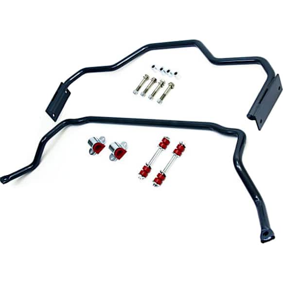 9984 Sway Bar Kit, Cold Formed Steel, Front 1 1/4 in. Rear 7/8 in., Non-adjustable, Powdercoated Silver