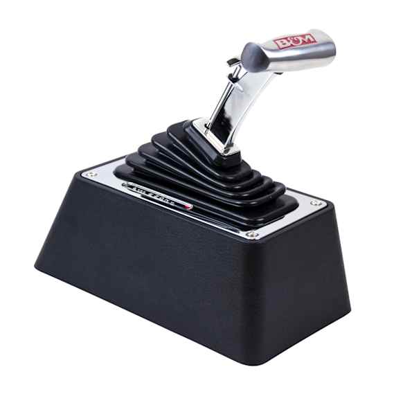 1975 Pontiac Firebird - Console Megashifter Series Shifter - Polished aluminum handle and black console, Aluminum handle and plastic console, Automatic, May Require Minor Modification, Sold Individually