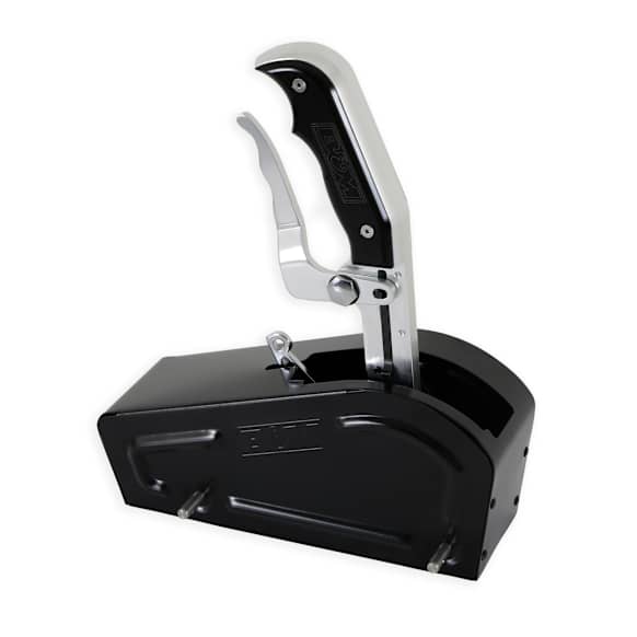 81041BM Shifter - Polished aluminum handle and black console, Aluminum, Automatic, Direct Fit, Sold Individually