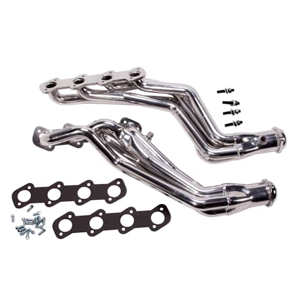 15410 Headers Long Tube, Silver Ceramic Coated, Made of Steel