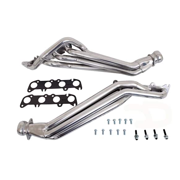 16330 Headers Long Tube, Silver Ceramic Coated, Made of Steel