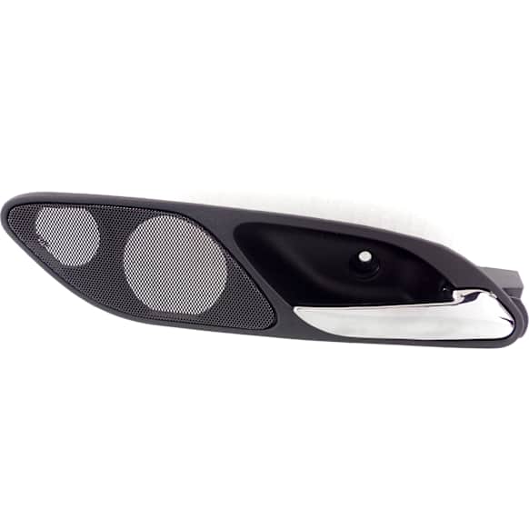 2000 BMW 328Ci - Front, Passenger Side Chrome Lever with Black Bezel Interior Door Handle, Without Door Lock Hole