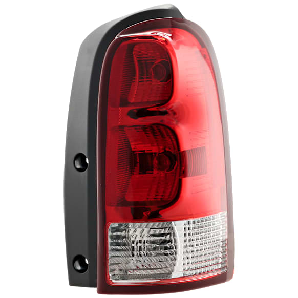Passenger Side Tail Light, with Bulb, Halogen, Clear and Red Lens