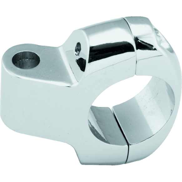492958 Bikers Choice Chrome Custom Mirror Clamp For 1 Inch Bar Universal