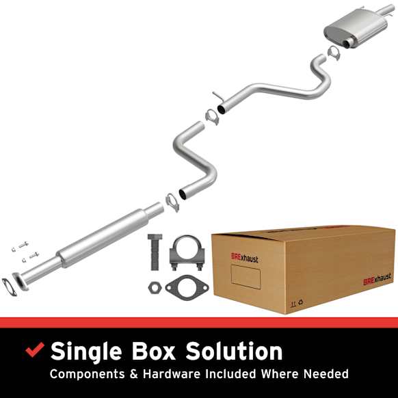 106-0016 Cat-Back Exhaust System, 3.8L, 6Cyl, Made of Aluminized Steel, Direct-Fit Exhaust Series