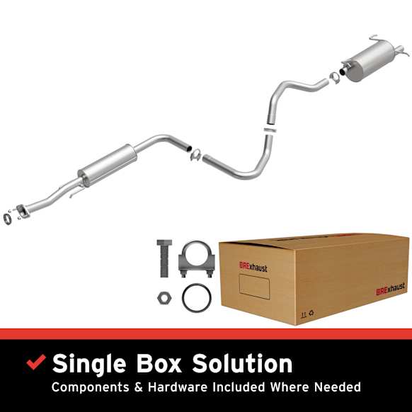 106-0030 Cat-Back Exhaust System, 2.0L, 4Cyl, Made of Aluminized Steel, Direct-Fit Exhaust Series