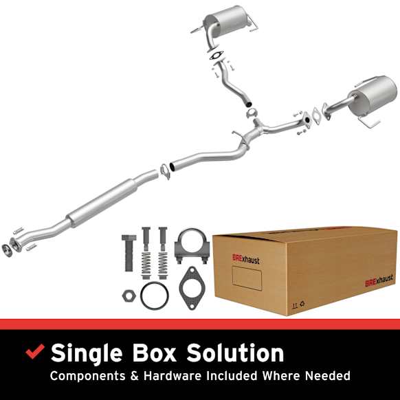 106-0068 Cat-Back Exhaust System, 2.5L, 4Cyl, Made of Aluminized Steel, Direct-Fit Exhaust Series