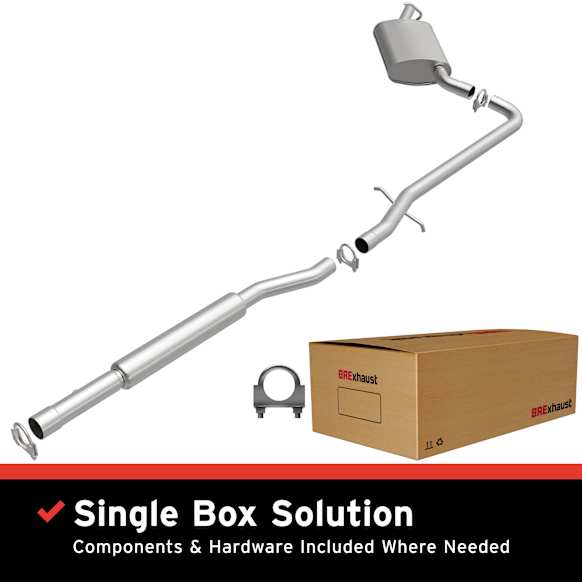 106-0072 Cat-Back Exhaust System, 3.8L, 6Cyl, Made of Aluminized Steel, Direct-Fit Exhaust Series