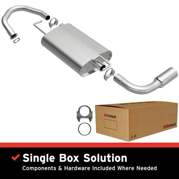 106-0161 Cat-Back Exhaust System, 1.8L, 4Cyl, Made of Aluminized Steel, Direct-Fit Exhaust Series