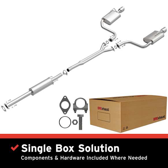 106-0167 Cat-Back Exhaust System, 3.5L, 6Cyl, Made of Aluminized Steel, Direct-Fit Exhaust Series