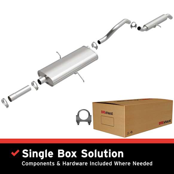 106-0185 Cat-Back Exhaust System, 3.3L, 6Cyl, Made of Aluminized Steel, Direct-Fit Exhaust Series