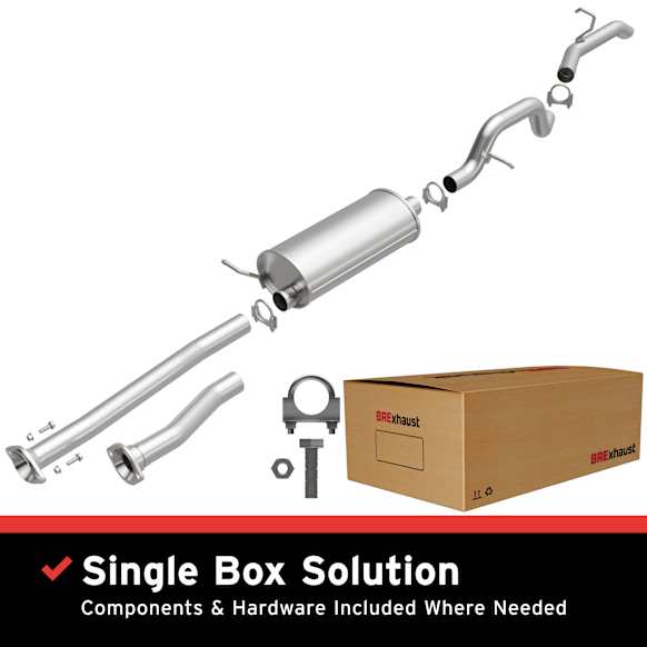 106-0200 Cat-Back Exhaust System, Made of Aluminized Steel, Direct-Fit Exhaust Series