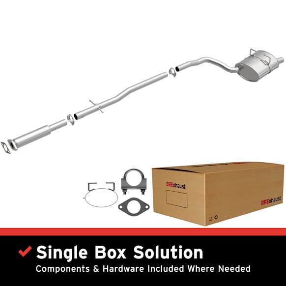 106-0242 Cat-Back Exhaust System, 1.6L, 4Cyl, Made of Aluminized Steel, Direct-Fit Exhaust Series
