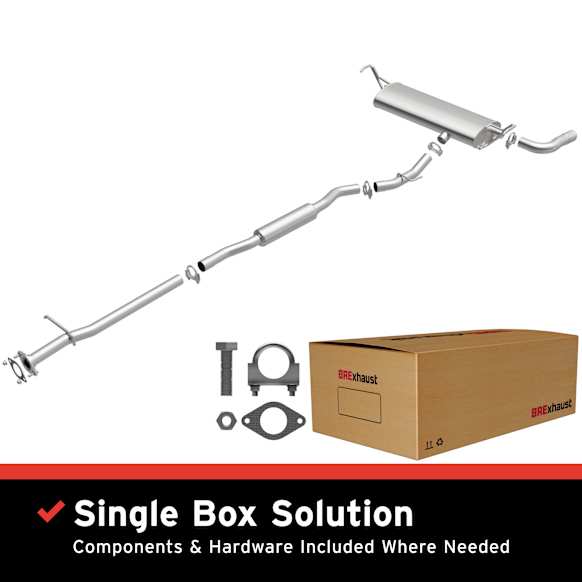 106-0243 Cat-Back Exhaust System, 2.5L, 4Cyl, Made of Aluminized Steel, Direct-Fit Exhaust Series