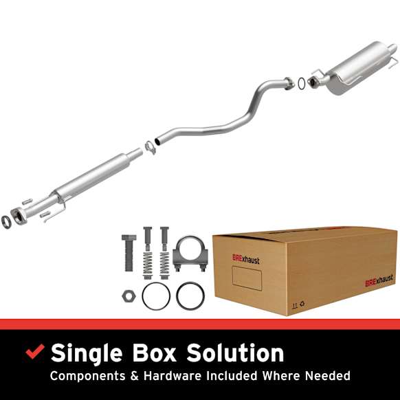 106-0247 Cat-Back Exhaust System, 1.6L, 4Cyl, Made of Aluminized Steel, Direct-Fit Exhaust Series