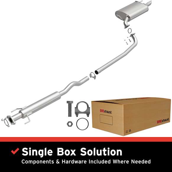 106-0262 Cat-Back Exhaust System, 2.4L, 4Cyl, Made of Aluminized Steel, Direct-Fit Exhaust Series