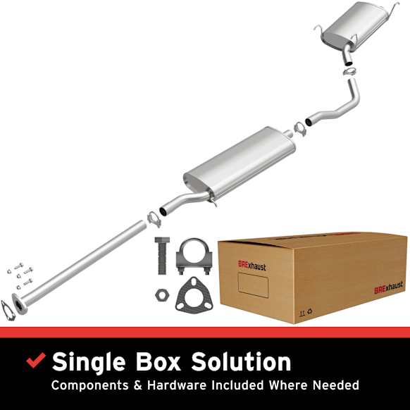 106-0277 Cat-Back Exhaust System, 3.5L, 6Cyl, Made of Aluminized Steel, Direct-Fit Exhaust Series