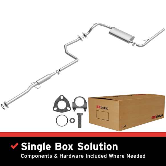1991 Honda Civic - Direct-Fit Exhaust Series, Cat-Back, Exhaust System, 1.6L 4Cyl, Made of Aluminized Steel