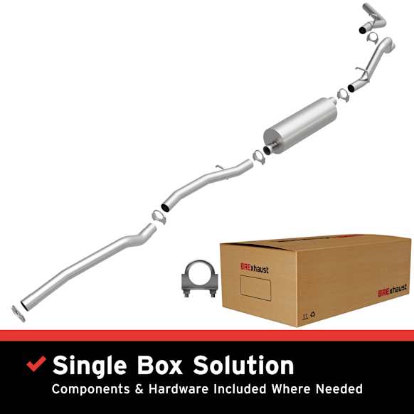 106-0437 Cat-Back Exhaust System, Made of Aluminized Steel, Direct-Fit Exhaust Series