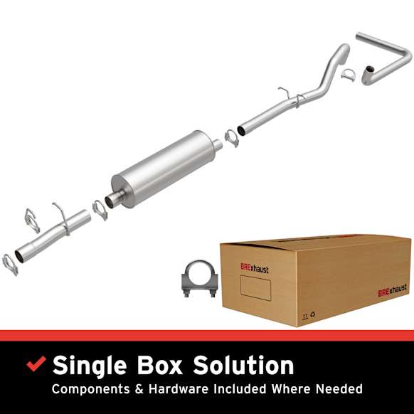 1996 Ford E-150 Econoline - Direct-Fit Exhaust Series, Cat-Back, Exhaust System, 4.9L 6Cyl, Made of Aluminized Steel