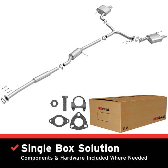 2008 Acura TL - Direct-Fit Exhaust Series, Cat-Back, Exhaust System, 3.2L 6Cyl, Made of Aluminized Steel