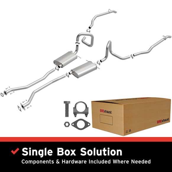 106-0634 Cat-Back Exhaust System, 4.6L, 8Cyl, Made of Aluminized Steel, Direct-Fit Exhaust Series