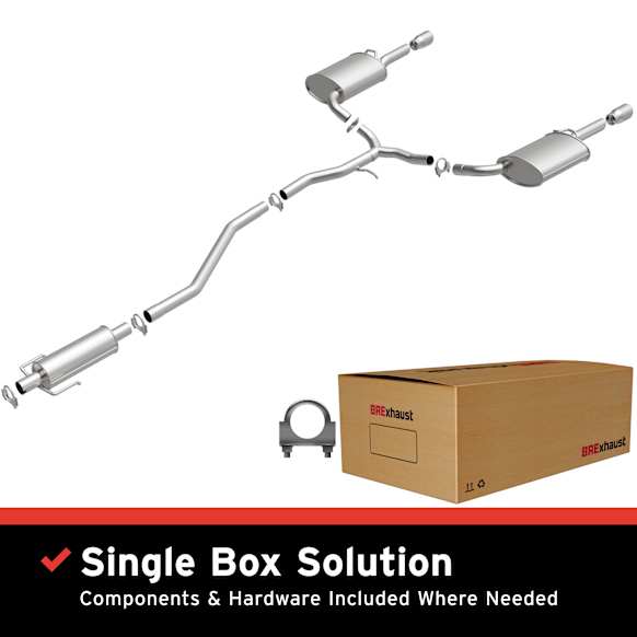 106-0642 Cat-Back Exhaust System, Made of Aluminized Steel, Direct-Fit Exhaust Series