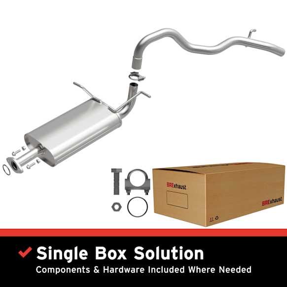 106-0673 Cat-Back Exhaust System, 1.6L, 4Cyl, Made of Aluminized Steel, Direct-Fit Exhaust Series