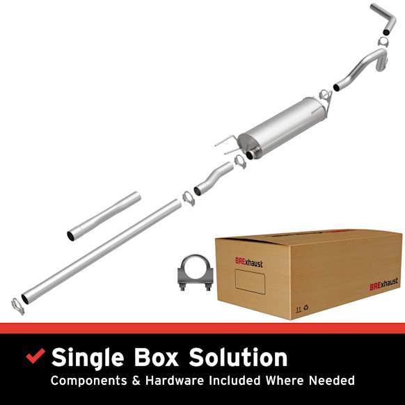 2006 Ford F-150 - Direct-Fit Exhaust Series, Cat-Back, Exhaust System, 5.4L 8Cyl, Made of Aluminized Steel