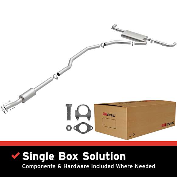 106-0762 Cat-Back Exhaust System, 2.0L, 4Cyl, Made of Aluminized Steel, Direct-Fit Exhaust Series