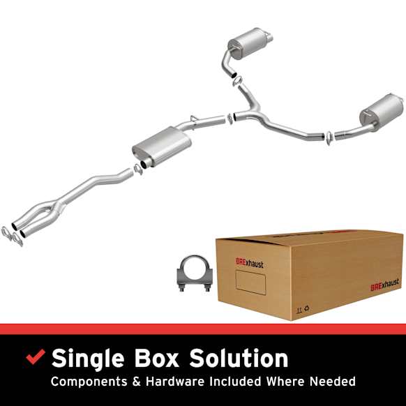 106-0773 Cat-Back Exhaust System, 3.6L, 6Cyl, Made of Aluminized Steel, Direct-Fit Exhaust Series