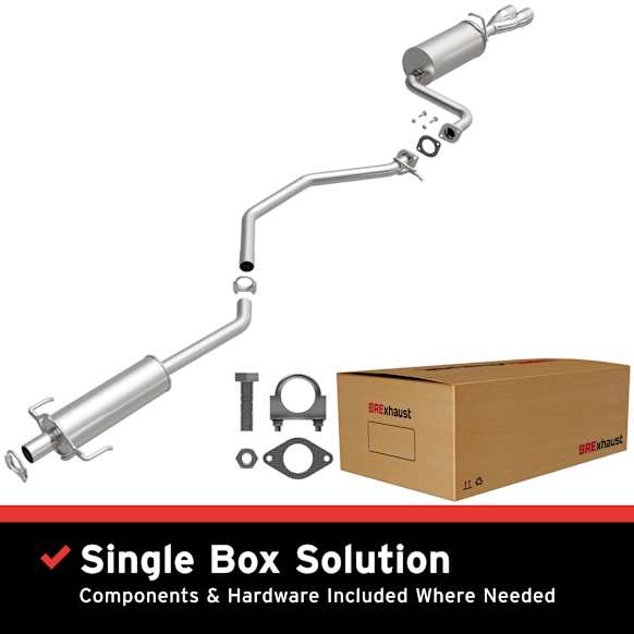 106-0879 Cat-Back Exhaust System, 2.5L, 4Cyl, Made of Aluminized Steel, Direct-Fit Exhaust Series