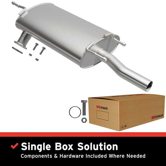 108-0071 Muffler-Back Exhaust System, 2.2L, 4Cyl, Made of Aluminized Steel, Direct-Fit Exhaust Series