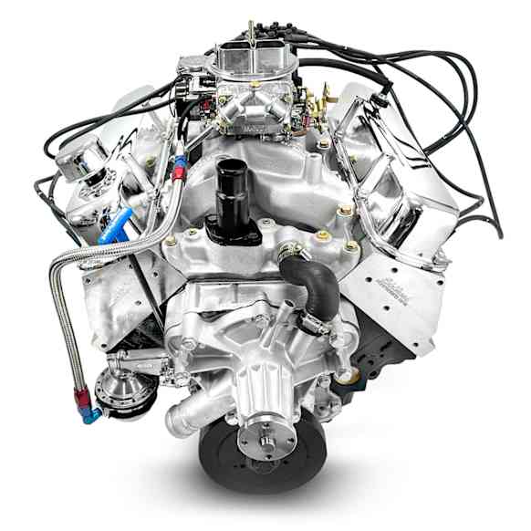 BPC4085CTCD CHRYSLER SB COMPATIBLE 408 C.I. ENGINE - 465 HP - DELUXE DRESSED - HOLLEY CARBURETED