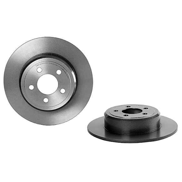 08.A403.11 Rear, Driver or Passenger Side Brake Disc, Plain Surface, Solid, 5 Lugs, 320 mm, Premium UV Coated Series