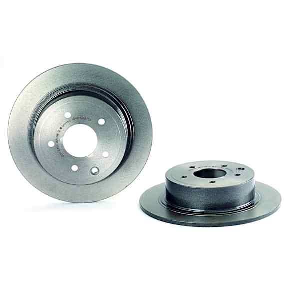 08.A715.11 Rear, Driver or Passenger Side Brake Disc, Plain Surface, Solid, 5 Lugs, 291.5 mm, Premium UV Coated Series