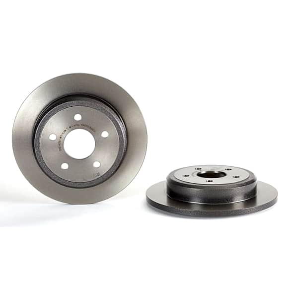 08.A863.11 Rear, Driver or Passenger Side Brake Disc, Coated, Plain Surface, Solid, 5 Lugs, 320 mm, PRIME UV Coated Series