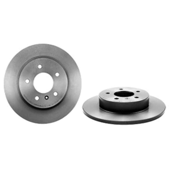 08.B558.11 Rear, Driver or Passenger Side Brake Disc, UV Coated, Plain Surface, Solid, 5 Lugs, 292 mm, Premium UV Coated Series