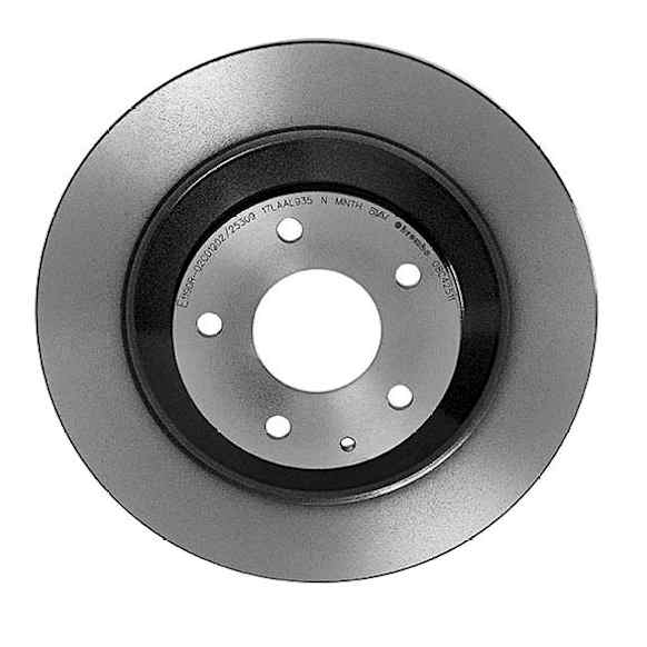 08.C425.11 Brembo Rear Brake Disc, 2-Wheel Set, Plain Surface, Solid, 5 Lugs, 303 mm Disc Diameter, Premium UV Coated Series