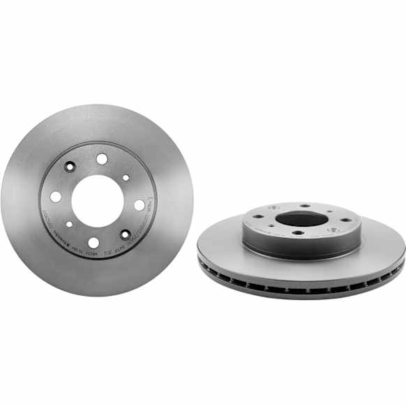 1996 Honda Civic - Front, Driver or Passenger Side Brake Disc, Coated, Plain Surface, Vented, 4 Lugs, 240 mm, Automatic Transaxle, 1.6L 4Cyl, PRIME Series